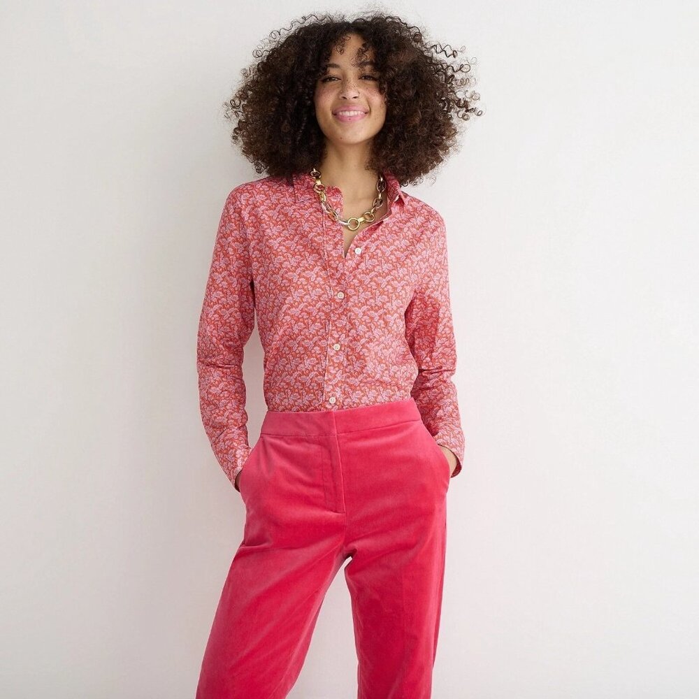 J. Crew Liberty Fabrics Slim-Fit Shirt in Toutouayette Floral Size 0